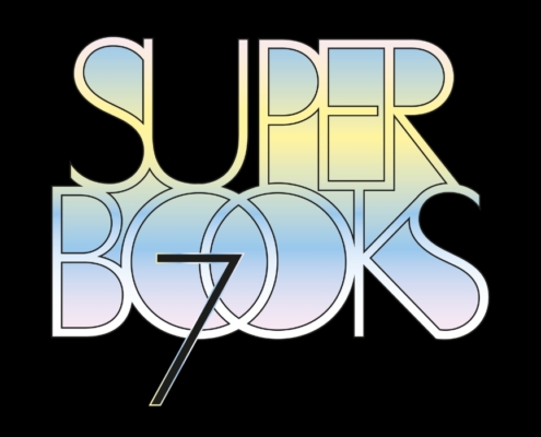 Schriftzug "SUPER BOOKS 7"